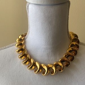 NWT Anne Klein vintage amazing wave rip curl gold necklace
